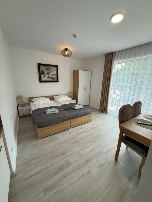 Apartament z 1 sypialnią i balkonem